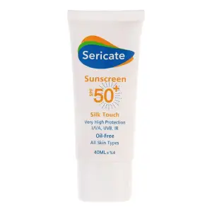 کرم ضد آفتاب بی رنگ صورت سری کیت مدل Silk Touch با SPF50 مناسب انواع پوست‌ حجم 40 میلی‌ لیتر