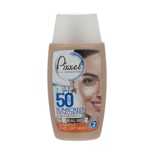 کرم ضدآفتاب پیکسل مدل Natural BEIGE، مناسب پوست خشک و حساس حجم 50 میلی‌لیتر