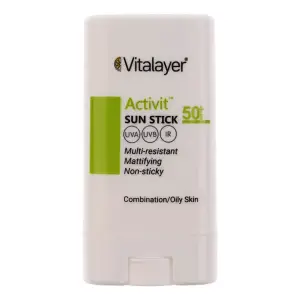 ضدآفتاب استیکی ویتالیر مدل Activit با SPF 50 مناسب پوست‌های چرب و مختلط حجم 15 گرم