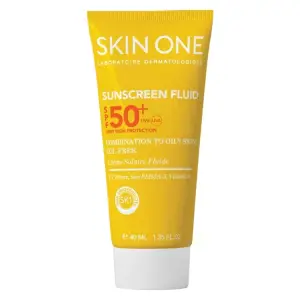 فلوئید ضدآفتاب بی‌رنگ اسکین وان با SPF50 مدل combination مناسب پوست‌های چرب و مختلط حجم 40 میلی‌لیتر