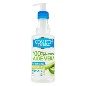 ژل آبرسان کامان مدل Aloevera مناسب انواع پوست حاوی ویتامین C حجم 400 میلی‌لیتر