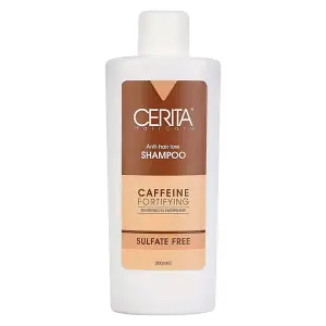 شامپو تقویت کننده و ضد ریزش مو سریتا مدل Caffein مناسب موهای خشک و معمولی حجم 200 میلی‌لیتر