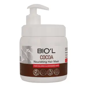 ماسک تقویت کننده مو بیول مدل Cocoa مناسب برای موهای آسیب دیده و رنگ شده حجم 500 میلی لیتر